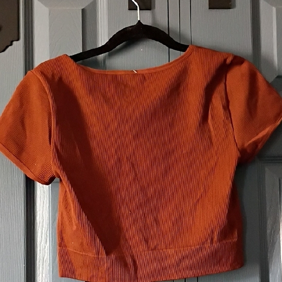 Wild Fable Rust Ribbed Crop Top - Picture 5 of 5